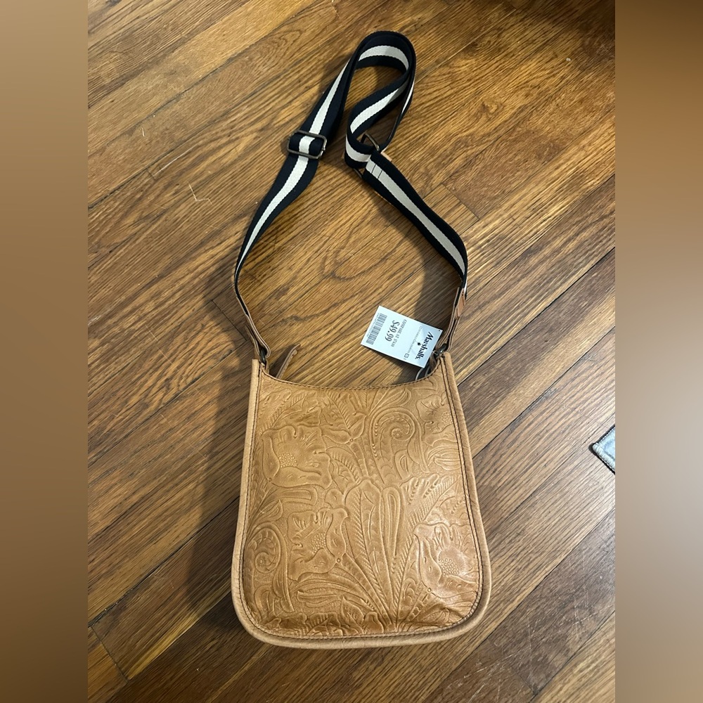 NWT American Leather Company tan/brown crossbody bag